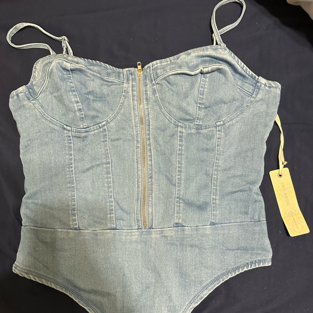 DENIM BODYSUIT